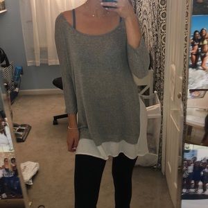 Sheer gray long shirt